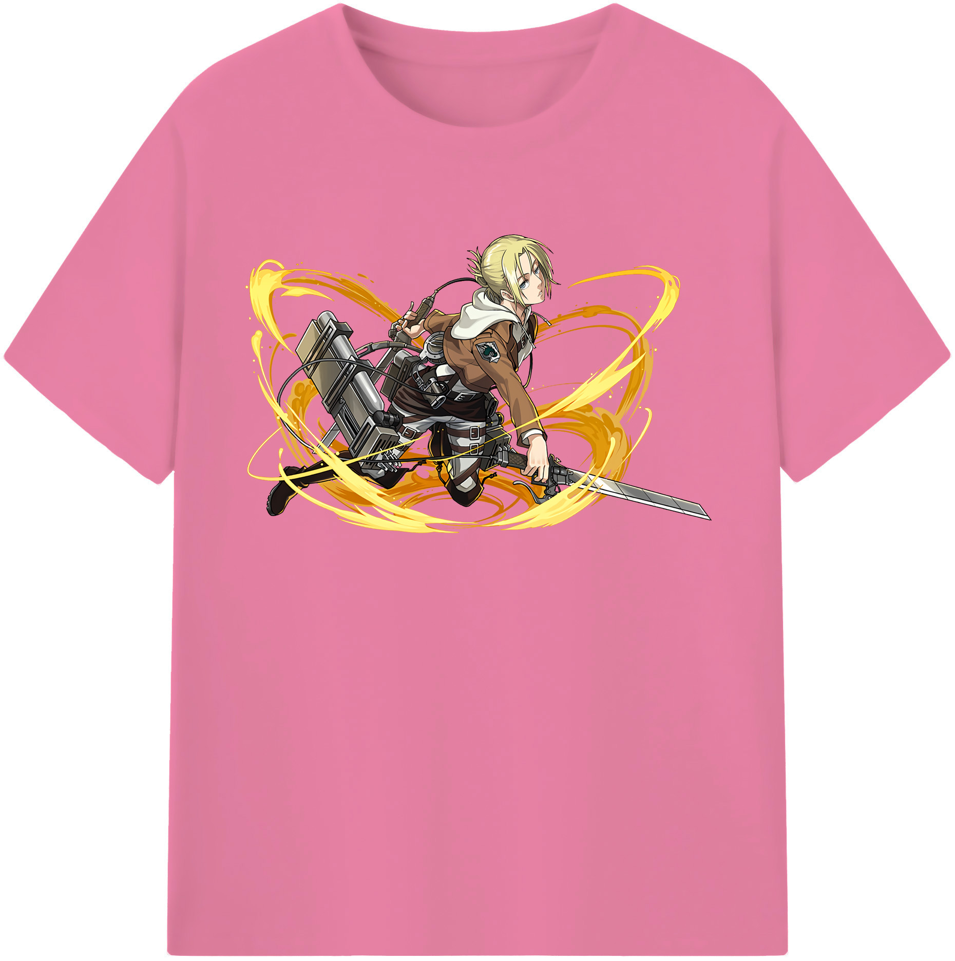 （画像用） 進撃の巨人 アニ・レオンハート Attack on Titan Annie Leonhart 綿100％半袖Tシャツ（フロントプリント）